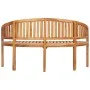 Banco tipo banana madera maciza de teca 151 cm de vidaXL, Bancos de jardín - Ref: Foro24-48021, Precio: 289,11 €, Descuento: %