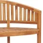 Banco tipo banana madera maciza de teca 151 cm de vidaXL, Bancos de jardín - Ref: Foro24-48021, Precio: 289,11 €, Descuento: %