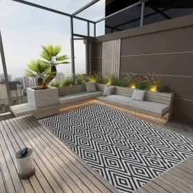 Outdoor black PP rug 140x200 cm by , Outdoor protectors - Ref: Foro24-317016, Price: 36,49 €, Discount: %