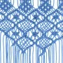 Blue cotton macramé curtain 140x240 cm by , Curtains and curtains - Ref: Foro24-323989, Price: 41,88 €, Discount: %
