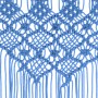 Blue cotton macramé curtain 140x240 cm by , Curtains and curtains - Ref: Foro24-323989, Price: 42,56 €, Discount: %