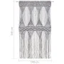 Anthracite gray cotton macramé curtain 140x240 cm by , Curtains and curtains - Ref: Foro24-323996, Price: 50,76 €, Discount: %