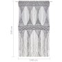 Cortina de macramé algodón gris antracita 140x240 cm