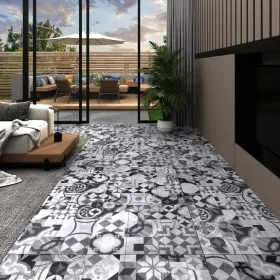 Self-adhesive PVC floor tiles, printed in grey, 5.21 m², 2mm. by , Floors and carpets - Ref: Foro24-330188, Price: 78,87 €, D...