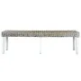 Banco de ratán kubu y madera maciza de mango blanco 160 cm de vidaXL, Bancos de comedor y cocina - Ref: Foro24-285792, Precio...