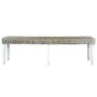 Kubu rattan and solid white mango wood bench 160 cm by vidaXL, Dining and kitchen benches - Ref: Foro24-285792, Price: 155,13...