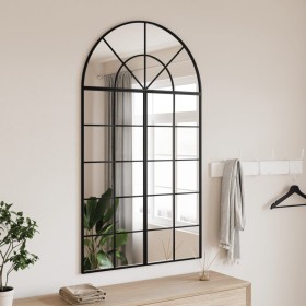 Espejo de pared arco de hierro negro 80x140 cm