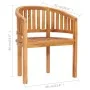 Silla banana de madera maciza de teca de vidaXL, Sillas de jardín - Ref: Foro24-48018, Precio: 170,23 €, Descuento: %