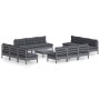 13-piece garden furniture set with anthracite cushions made of pine wood. by , Garden sets - Ref: Foro24-3096054, Price: 970,...