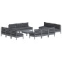 13 Stk. Gartenmöbel mit Kissen aus anthrazitfarbenem Zirbenholz von , Gartensets - Ref: Foro24-3096054, Preis: 970,82 €, Raba...