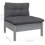 13-piece garden furniture set with anthracite cushions made of pine wood. by , Garden sets - Ref: Foro24-3096054, Price: 1,00...