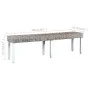 Bank aus Kubu-Rattan und massivem weißem Mangoholz, 160 cm von vidaXL, Ess- und Küchenbänke - Ref: Foro24-285792, Preis: 163,...