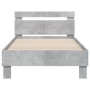 Betongraues Holzwerkstoffbett mit Kopfteil 100x200 cm von , Betten und Lattenroste - Ref: Foro24-838529, Preis: 91,08 €, Raba...