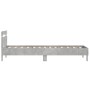 Betongraues Holzwerkstoffbett mit Kopfteil 100x200 cm von , Betten und Lattenroste - Ref: Foro24-838529, Preis: 91,08 €, Raba...