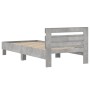 Betongraues Holzwerkstoffbett mit Kopfteil 100x200 cm von , Betten und Lattenroste - Ref: Foro24-838529, Preis: 91,08 €, Raba...