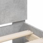 Betongraues Holzwerkstoffbett mit Kopfteil 100x200 cm von , Betten und Lattenroste - Ref: Foro24-838529, Preis: 91,08 €, Raba...