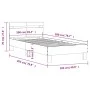 Concrete gray engineered wood bed with headboard 100x200 cm by , Beds and slatted bases - Ref: Foro24-838529, Price: 89,72 €,...