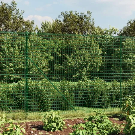 Green anchor spiked wire fence 2.2x10 m by , fence panels - Ref: Foro24-154103, Price: 167,22 €, Discount: %
