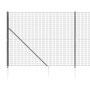 Anthrazitgrauer Drahtzaun mit Ankerspießen 2,2x10 m von , Zaunpaneele - Ref: Foro24-154247, Preis: 180,28 €, Rabatt: %