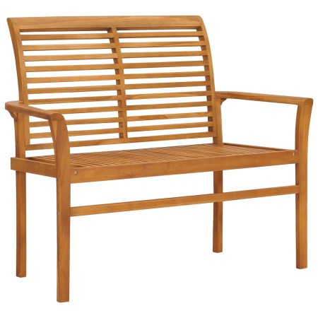 Gartenbank aus massivem Teakholz, 112 cm von vidaXL, Gartenbänke - Ref: Foro24-47407, Preis: 138,47 €, Rabatt: %