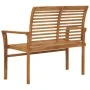 Banco de jardín madera maciza de teca 112 cm de vidaXL, Bancos de jardín - Ref: Foro24-47407, Precio: 136,39 €, Descuento: %