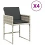Gartensessel mit Kissen 4 Stück synthetisches Rattan hellgrau von , Gartenstühle - Ref: Foro24-365005, Preis: 170,43 €, Rabat...