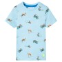 Camiseta infantil azul claro melange 116