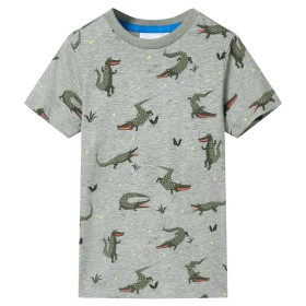 Light khaki melange children's t-shirt size 128 by , Kids T-shirts - Ref: Foro24-12102, Price: 8,74 €, Discount: %