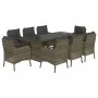 9-teiliges Garten-Esszimmerset und Kissen synthetisches Rattangrau von , Gartensets - Ref: Foro24-3211885, Preis: 1,00 €, Rab...