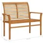 Banco de jardín madera maciza de teca 112 cm de vidaXL, Bancos de jardín - Ref: Foro24-47407, Precio: 136,39 €, Descuento: %