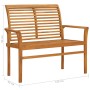 Gartenbank aus massivem Teakholz, 112 cm von vidaXL, Gartenbänke - Ref: Foro24-47407, Preis: 138,47 €, Rabatt: %