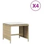 Garden stools with cushions 4 pcs PE rattan beige 41x41x36cm by , Outdoor ottomans - Ref: Foro24-365045, Price: 93,39 €, Disc...