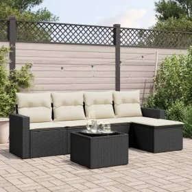 6-piece garden sofa set with black synthetic rattan cushions by , Modular outdoor sofas - Ref: Foro24-3251233, Price: 351,29 ...