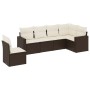 Set of 6 garden sofas and brown synthetic rattan cushions by , Garden sets - Ref: Foro24-3219023, Price: 412,32 €, Discount: %