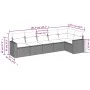 Set of 6 garden sofas and brown synthetic rattan cushions by , Garden sets - Ref: Foro24-3218983, Price: 405,81 €, Discount: %