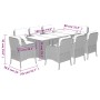 Garten Esszimmer Set 9-tlg Kissen synthetisches Rattan hellgrau von , Gartensets - Ref: Foro24-3211891, Preis: 980,25 €, Raba...