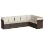 7-teilige Gartensofagarnitur mit braunen PE-Rattankissen von , Gartensets - Ref: Foro24-3217743, Preis: 469,50 €, Rabatt: %