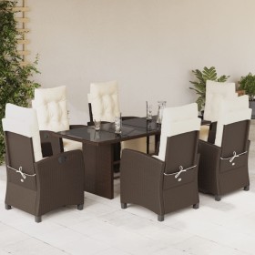 7-piece garden dining set with brown synthetic rattan cushions by , Garden sets - Ref: Foro24-3212922, Price: 956,73 €, Disco...