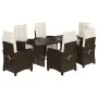 7-piece garden dining set with brown synthetic rattan cushions by , Garden sets - Ref: Foro24-3212922, Price: 979,98 €, Disco...