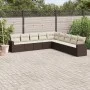 Garden sofa set 9 pieces and brown synthetic rattan cushions by , Modular outdoor sofas - Ref: Foro24-3251430, Price: 567,21 ...