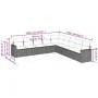 Garden sofa set 9 pieces and brown synthetic rattan cushions by , Modular outdoor sofas - Ref: Foro24-3251430, Price: 567,21 ...
