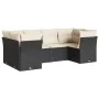 6-piece garden sofa set with black synthetic rattan cushions by , Garden sets - Ref: Foro24-3249945, Price: 396,40 €, Discoun...