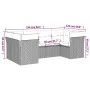 Set aus 6-teiligen Gartensofas und Kissen Kunstrattan schwarz von , Gartensets - Ref: Foro24-3249945, Preis: 396,40 €, Rabatt: %