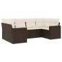 Set of 6 garden sofas and brown synthetic rattan cushions by , Modular outdoor sofas - Ref: Foro24-3251720, Price: 450,19 €, ...