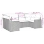 Set of 6 garden sofas and brown synthetic rattan cushions by , Modular outdoor sofas - Ref: Foro24-3251720, Price: 450,19 €, ...