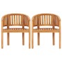 Bananenstühle 2 Einheiten aus massivem Teakholz von vidaXL, Gartenstühle - Ref: Foro24-48019, Preis: 329,34 €, Rabatt: %