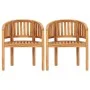 Sillas banana 2 unidades madera maciza de teca de vidaXL, Sillas de jardín - Ref: Foro24-48019, Precio: 320,02 €, Descuento: %