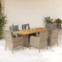 7-piece garden dining set with beige synthetic rattan cushions by , Garden sets - Ref: Foro24-3211902, Price: 864,44 €, Disco...