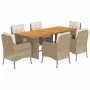 7-piece garden dining set with beige synthetic rattan cushions by , Garden sets - Ref: Foro24-3211900, Price: 871,59 €, Disco...