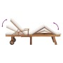 Tumbona con cojín madera maciza de teca crema de vidaXL, Tumbonas - Ref: Foro24-48022, Precio: 275,03 €, Descuento: %